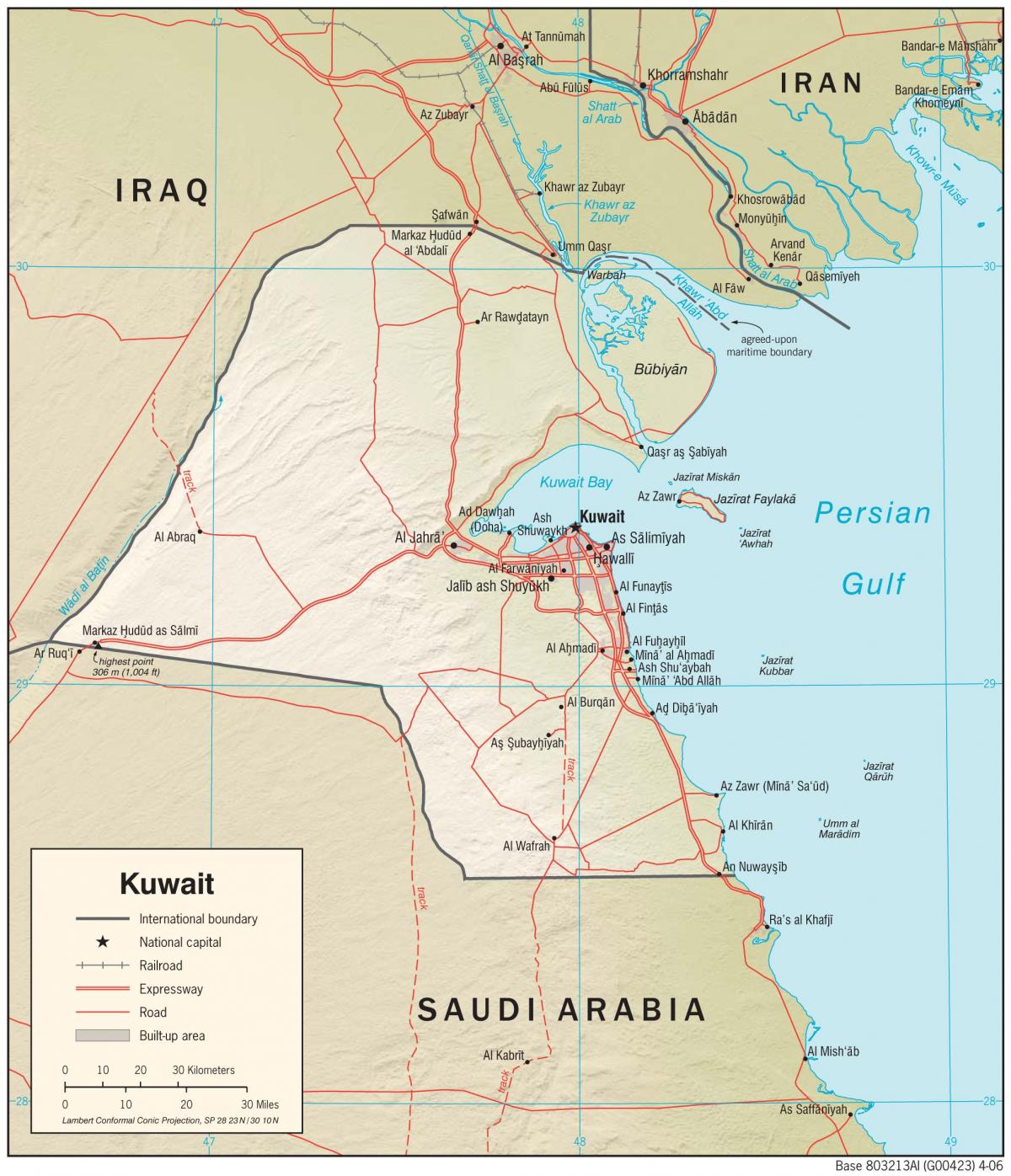 kuvajt hartë vendndodhjen e