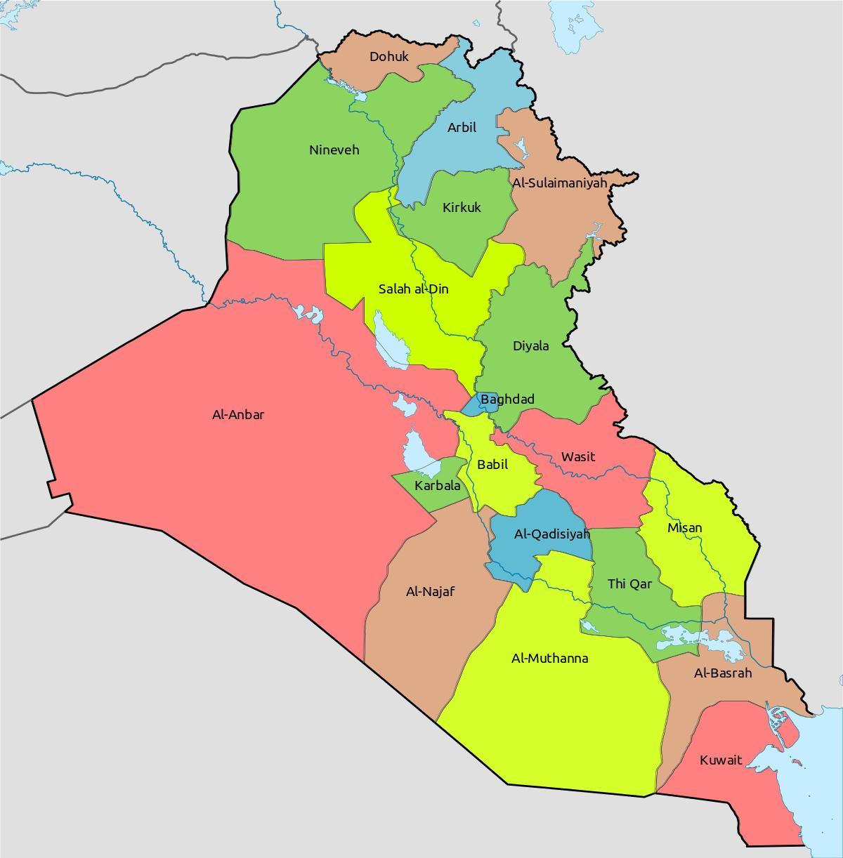 kuvajt hartë me blloqe