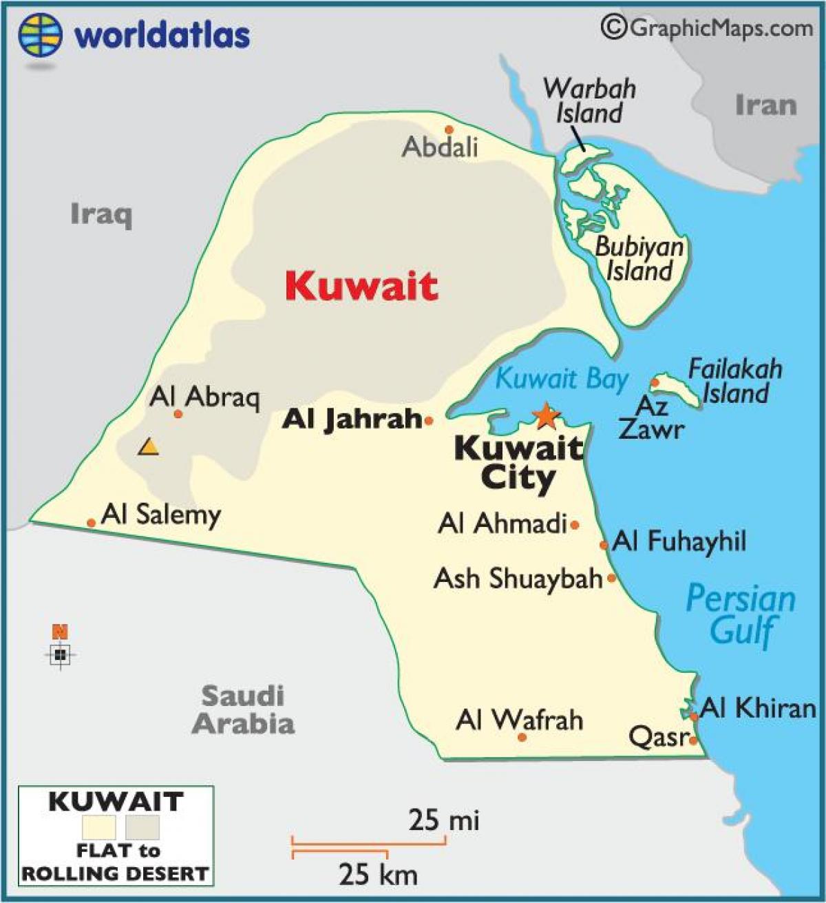 kuvajt plotë hartën