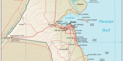 Kuvajt hartë vendndodhjen e