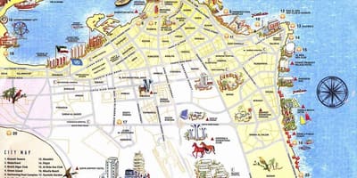 Harta e kuvajtit turistike